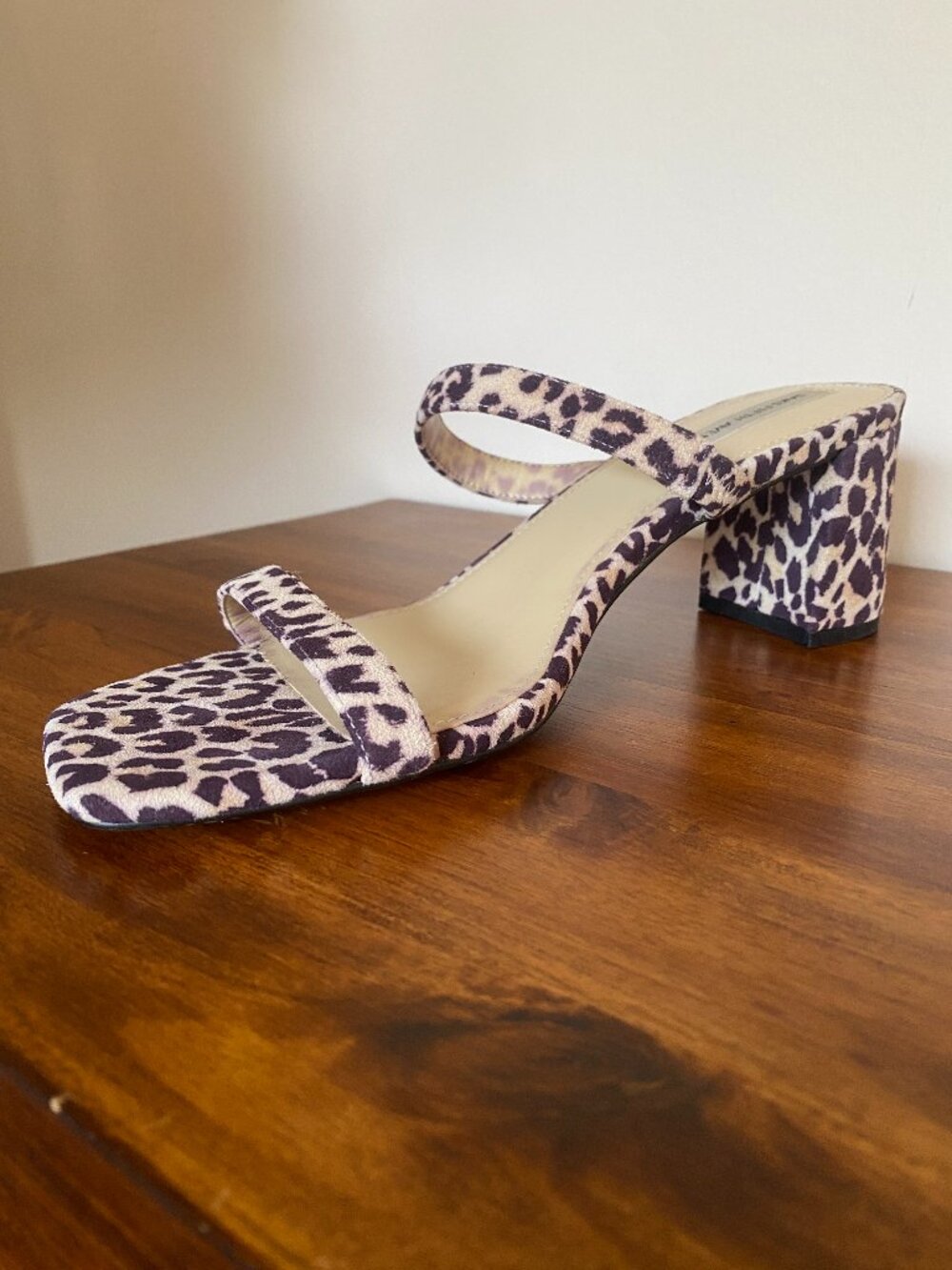 Saks Fifth Avenue Leopard Print Strappy Block Heels Size 9